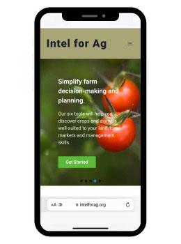 Intel for Ag app on a phone