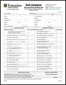 Image of Soil Analysis Information Form