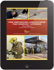 front cover of Fire Prevention Applications For Company Officers, 1st Edition manual E-book displaying on tablet