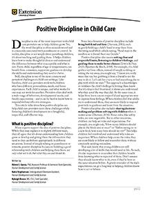 first page of Positive Discipline in Child Care publication