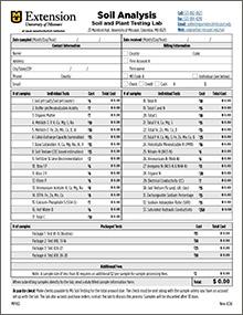Soil Analysis Information Form