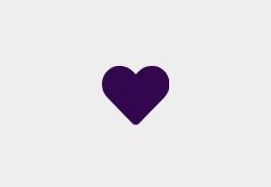 Purple heart symbol