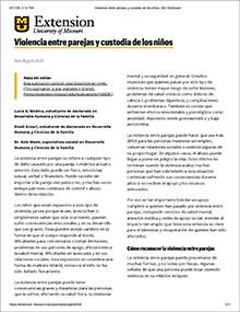 First page of Violencia entre parejas y custodia de los niños