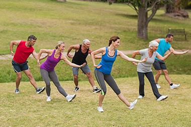 Tai Chi class with older adults