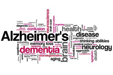 Cluster of words related to Alzheimer's