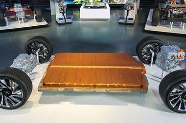 A lithium ion battery for an electric car.