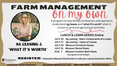 Flyer for the event Farm Management On My Own