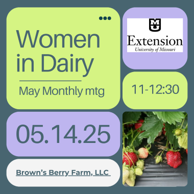 Flyer for Women in Dairy May Monthly Meeting