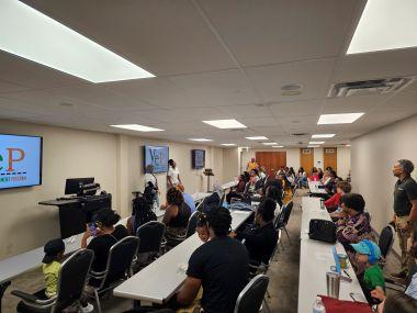 Youth sitting together during the Youth Empowerment Summit