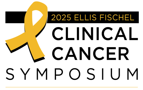 Clinical Cancer Symposium logo with gold ribbon