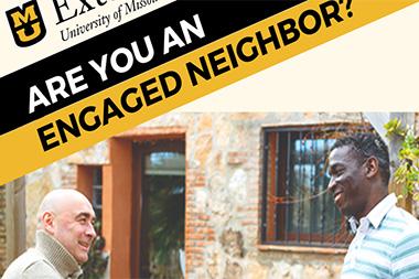 Are you an engaged neighbor? Two men talking.