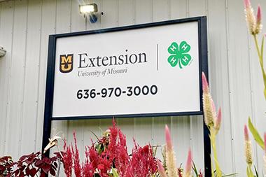 MU Extension sign