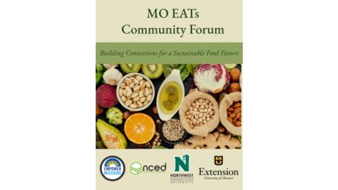 MO EATs Community Forum poster of food