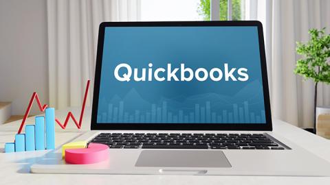quickbooks on an open laptop screen