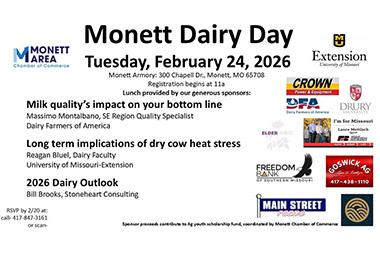 Monett Dairy Day flyer, Feb. 24, 2026