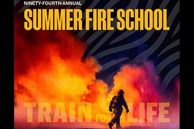 Front cover of brochure for 94th Annual Summer Fire School: Train for Life