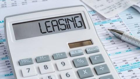 leasing text on a calculator