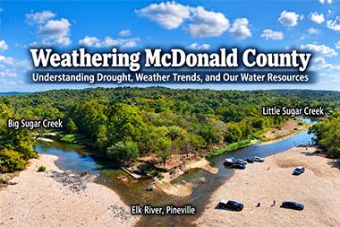 McDonald County bodies of water including Big Sugar Creek, Little Sugar Creek, and Elk River.