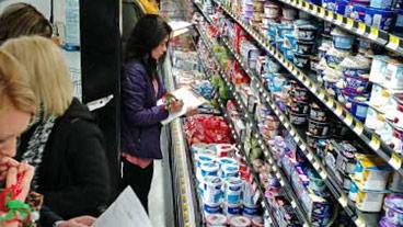 person shopping in a grocery store