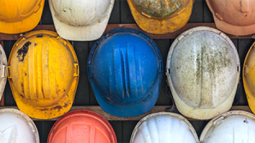 colorful hard hats