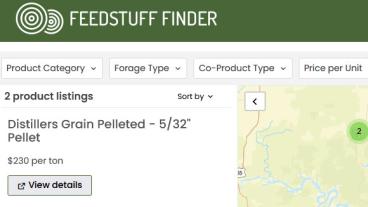 website image with green feedstuff finder logo