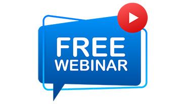 Free webinars text bubble