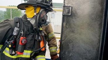 Fire fighter training for live fire skills.