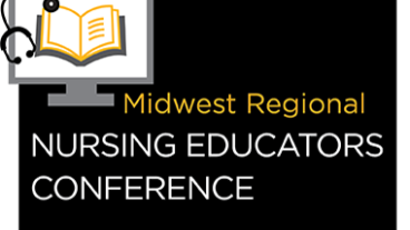 Midwest Regional Nursing Educators Conference with open book & stethoscope