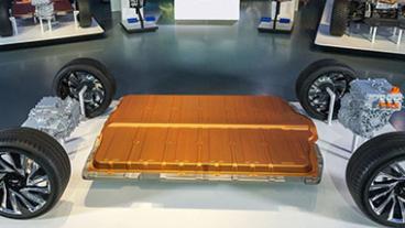 A lithium ion battery for an electric car.