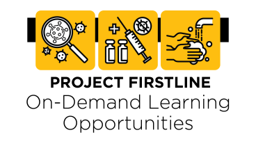 medical icons and Project Firstline: On-Demand Learning Opportunities