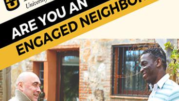 Are you an engaged neighbor? Two men talking.