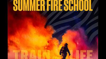 Front cover of brochure for 94th Annual Summer Fire School: Train for Life