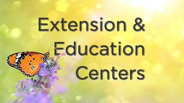 butterfly, Extension and Education Centers text