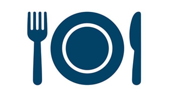 Fork, plate, knife icon to represent nutrition