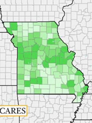 Mo 4-H K to 2nd Grade Participants 2022 Map