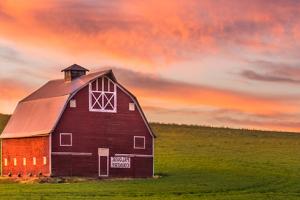 Barn at sunset