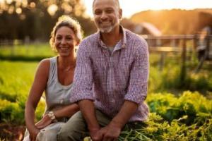 Man and Woman on Farm