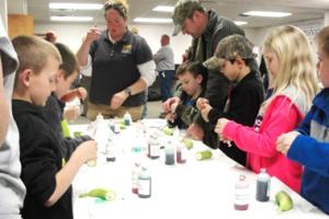 Livestock production workshop- kids and table