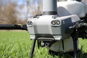 Drone sitting on grass