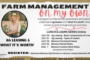 Flyer for the event Farm Management On My Own