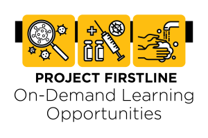 medical icons and Project Firstline: On-Demand Learning Opportunities