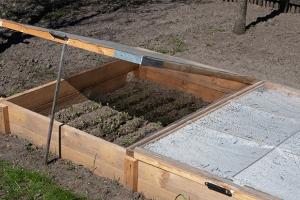 garden cold frame open