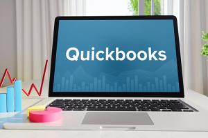 quickbooks on an open laptop screen