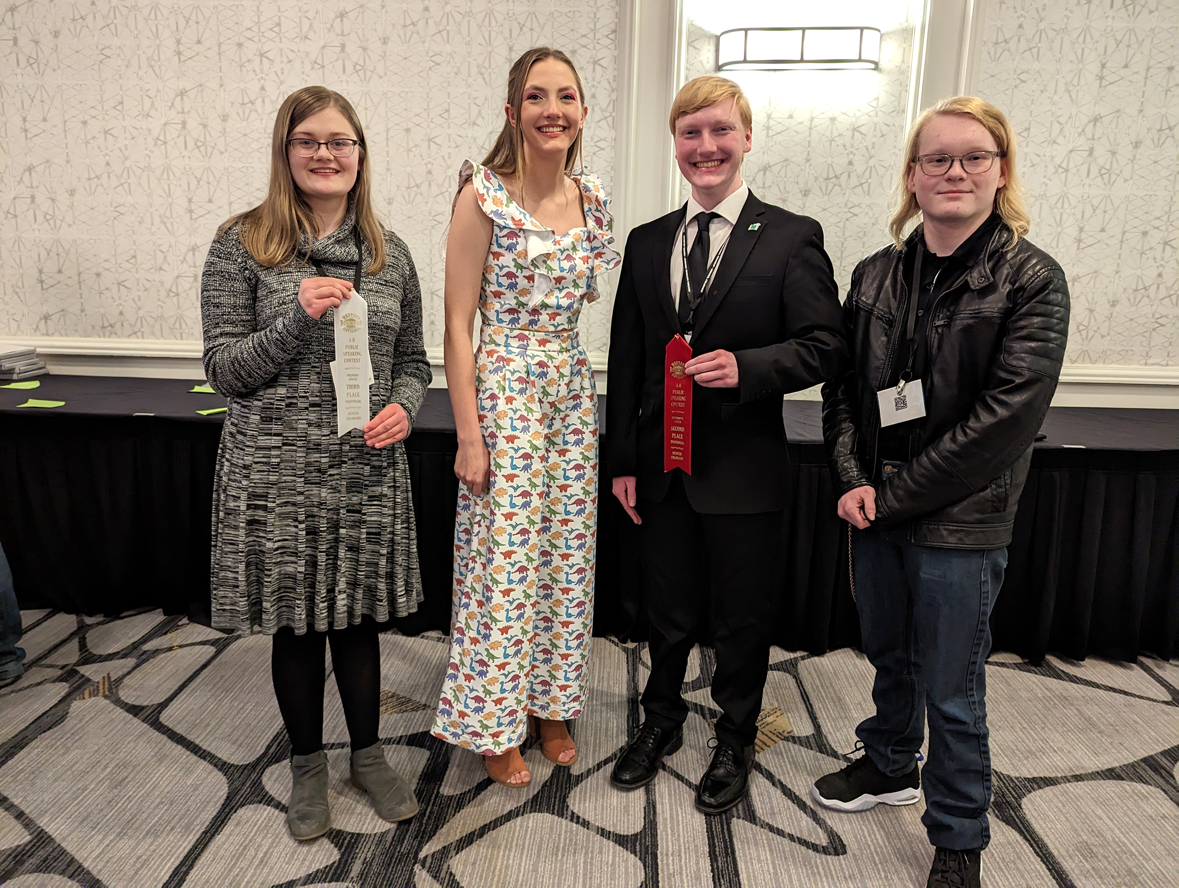 From left, Katy Wright, Clay County; Rebekah Papasifakis, Johnson County; Andrew Shelton, Barton County, and Drake Ellison, Lafayette County.