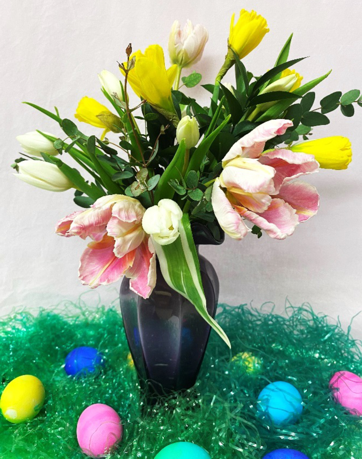 April is the season of new beginnings. An arrangement of cut stems of pink and white tulips and daffodils brightens spring tables. Photo by Michele Warmund.