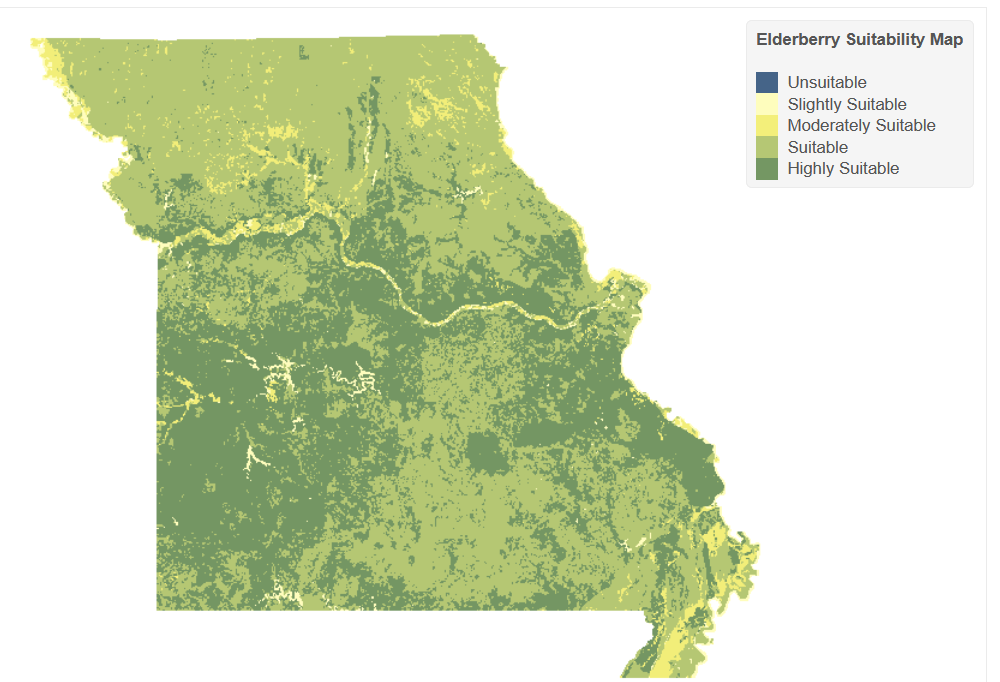 Land suitability map from Intel for Ag.