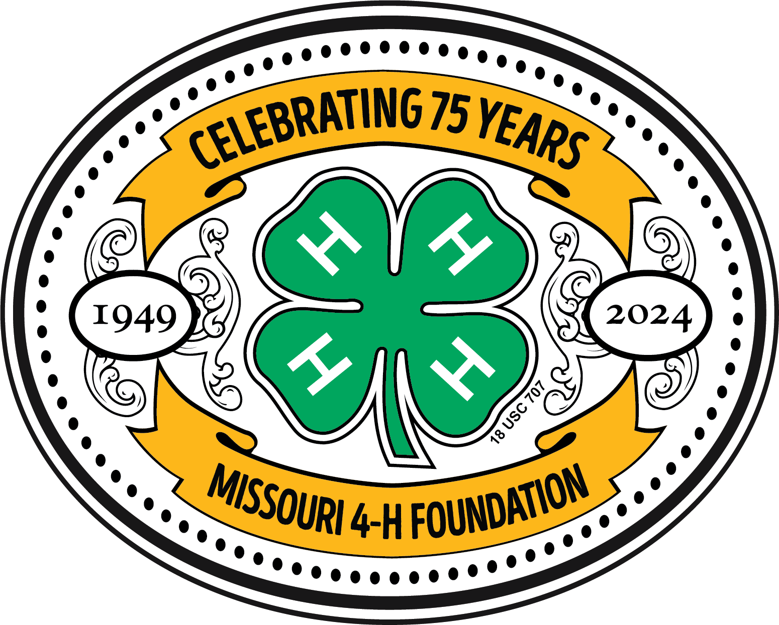 Missouri 4-H Foundation 75th anniversary graphic.