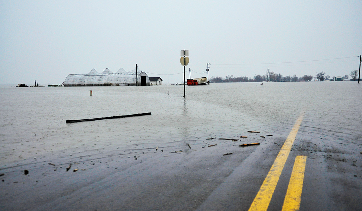 Flooded road