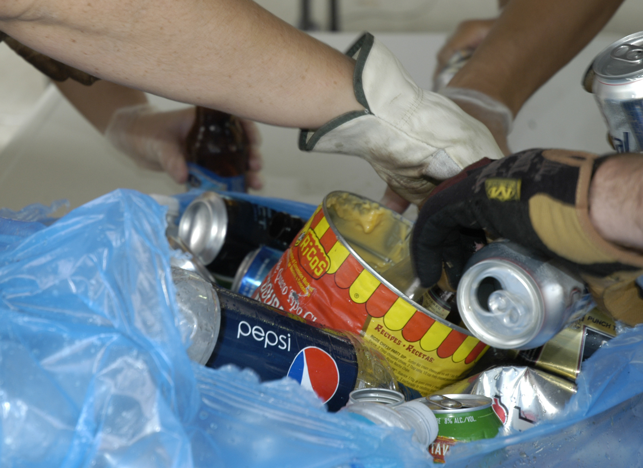 Students opened 86 trash bags and separated recyclable from nonrecyclable refuse.Curt Wohleber/MU Cooperative Media Group