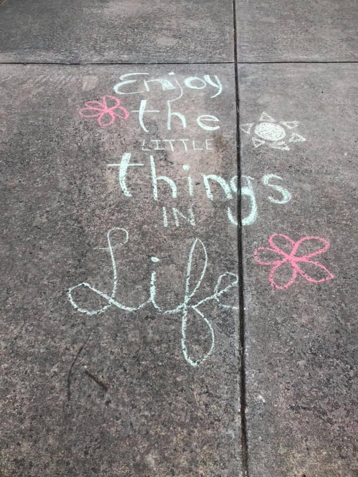 A sidewalk added to a Republic neighborhood had a simple message: Enjoy the Little Things in LifeDavid Burton